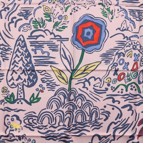 HERMES Carre 90 Scarf ""ISOLA DI PRIMAVERA"" Silk Pink Auth 133737 - Picture 12 of 16